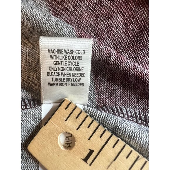 True Self Striped Hooded Knit Cardigan Sweater In Red &amp; Gray XL - Picture 11 of 12